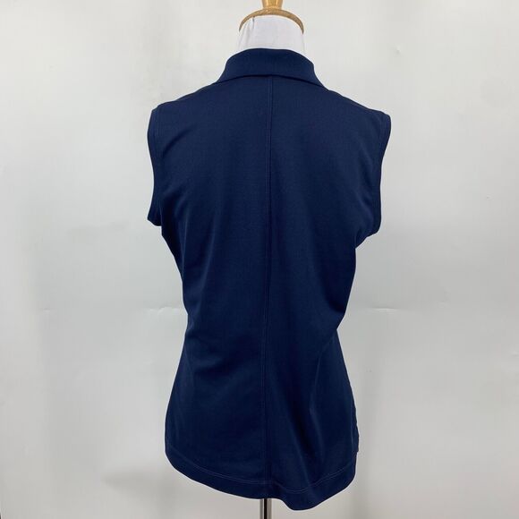 Nike Golf Shirt Women M Medium Dri Fit Sleeveless Performance 1/4 Button Polo - Picture 5 of 12
